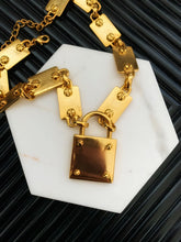 Kenneth Jay Lane Gold Chain With Lock Pendant Necklace