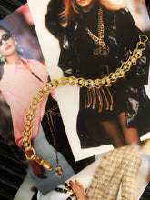 Vintage 1980's Gold Tone and Crystal Tennis Bracelet