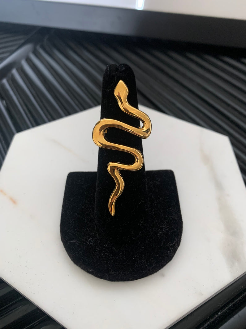 Kenneth Jay Lane Gold Snake Charmer Ring