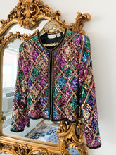 Vintage 1980's Jewel Tone Sequin Jacket