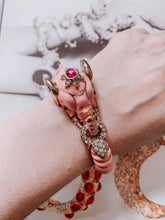 Vintage Kenneth Jay Lane Pink Jeweled Elephant Bracelet