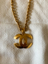 Vintage 1994 Gold Chanel CC Quilted Long Necklace
