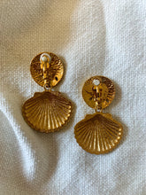 Vintage 1990's Kenneth Jay Lane Shell Dangle Earrings