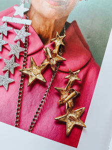 Vintage Kenneth Jay Lane Star Climber Earrings