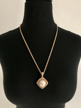 Vintage 1980's Kenneth Jay Lane Necklace with Faux Pearl Center