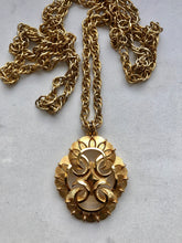 Vintage Trifari Gold Pendant Statement Necklace