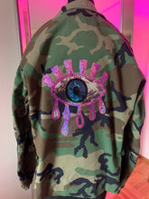 "Got Your Back" Pink Sequin Evil Eye Vintage Camo Jacket