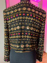 Vintage 1980's Hot Pink and Gold Sequin Jacket, S