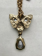 Vintage Oscar De La Renta Crystal Panther Necklace