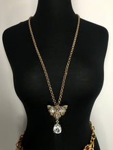 Vintage Oscar De La Renta Crystal Panther Necklace