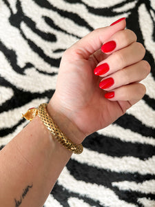Vintage 1980's Gold Snake Bracelet
