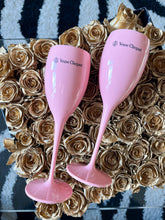 Vintage Pink Acrylic Veuve Clicquot Rosé Flutes {Set of 2}