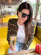 Vintage 1980's Hot Pink and Gold Sequin Jacket, S