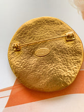Vintage 1994 Authentic Chanel Gold Sunburst Brooch
