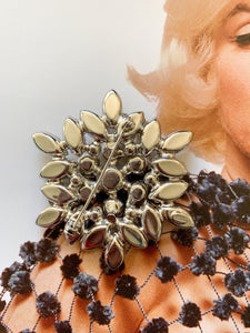 Vintage 1950's Weiss Sparkling Crystal Brooch