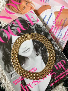 Vintage 1980's Gold Collar Necklace