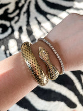 Vintage Whiting + Davis Gold Mesh Snake Bracelet